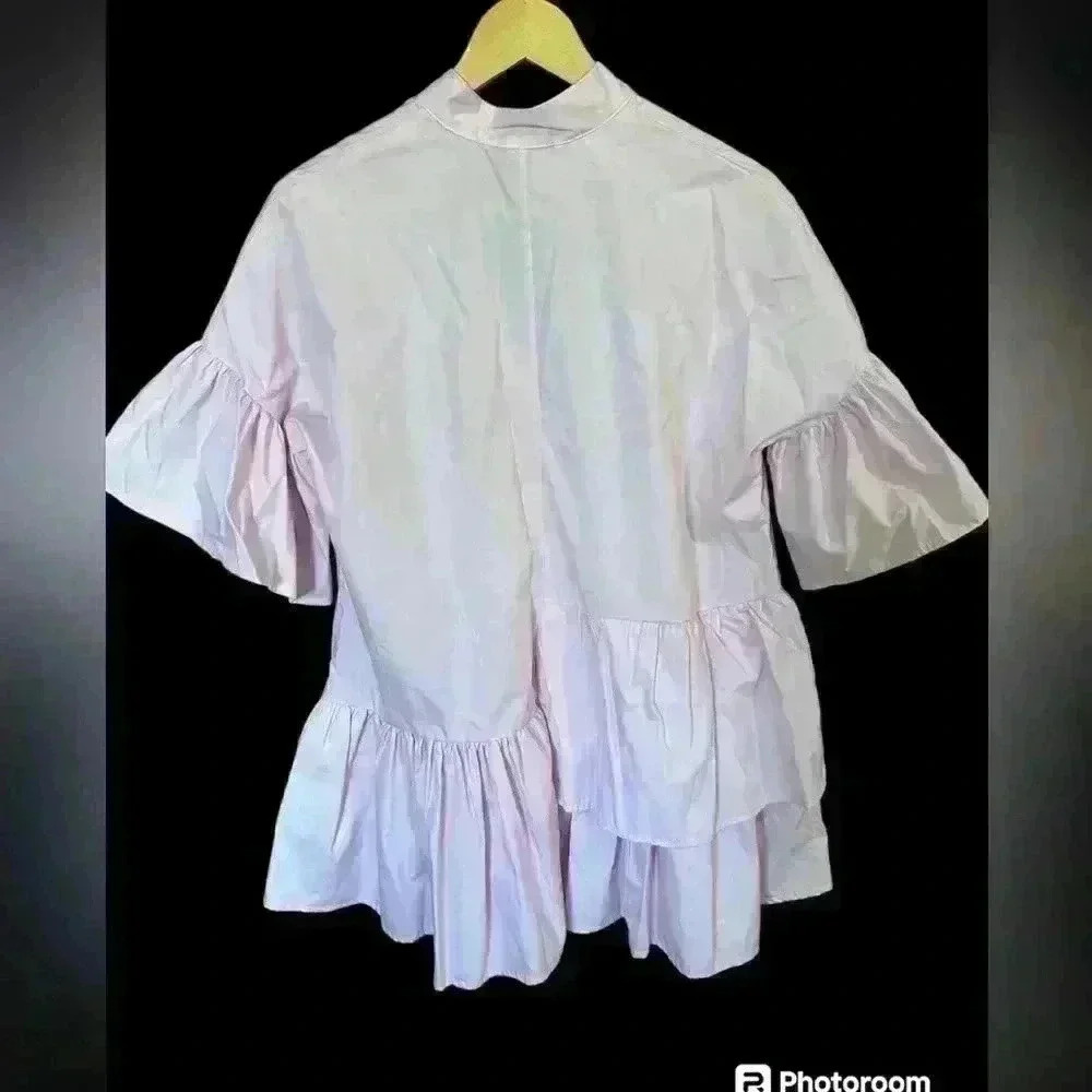 Boohoo Ruffle Shirt Dress - Picture 3 of 4